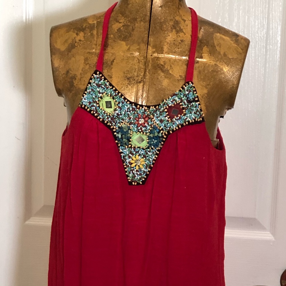 💥2 for 25💥Joy Joy Beaded Halter Shift Dress